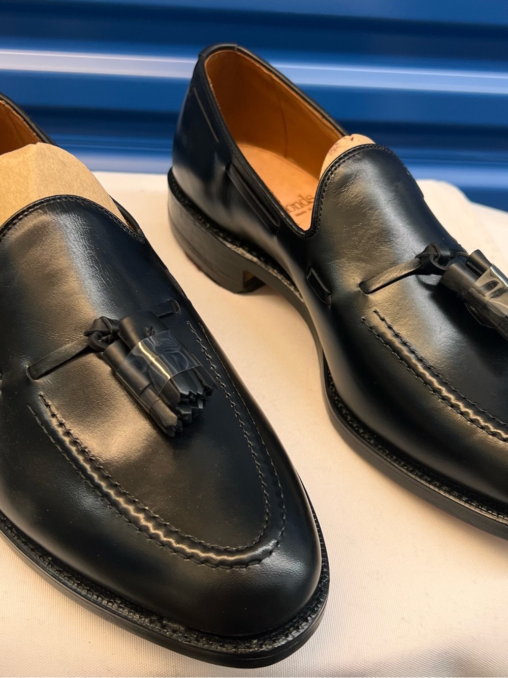 Allen Edmonds Men's Black Leather Tassel Loafers